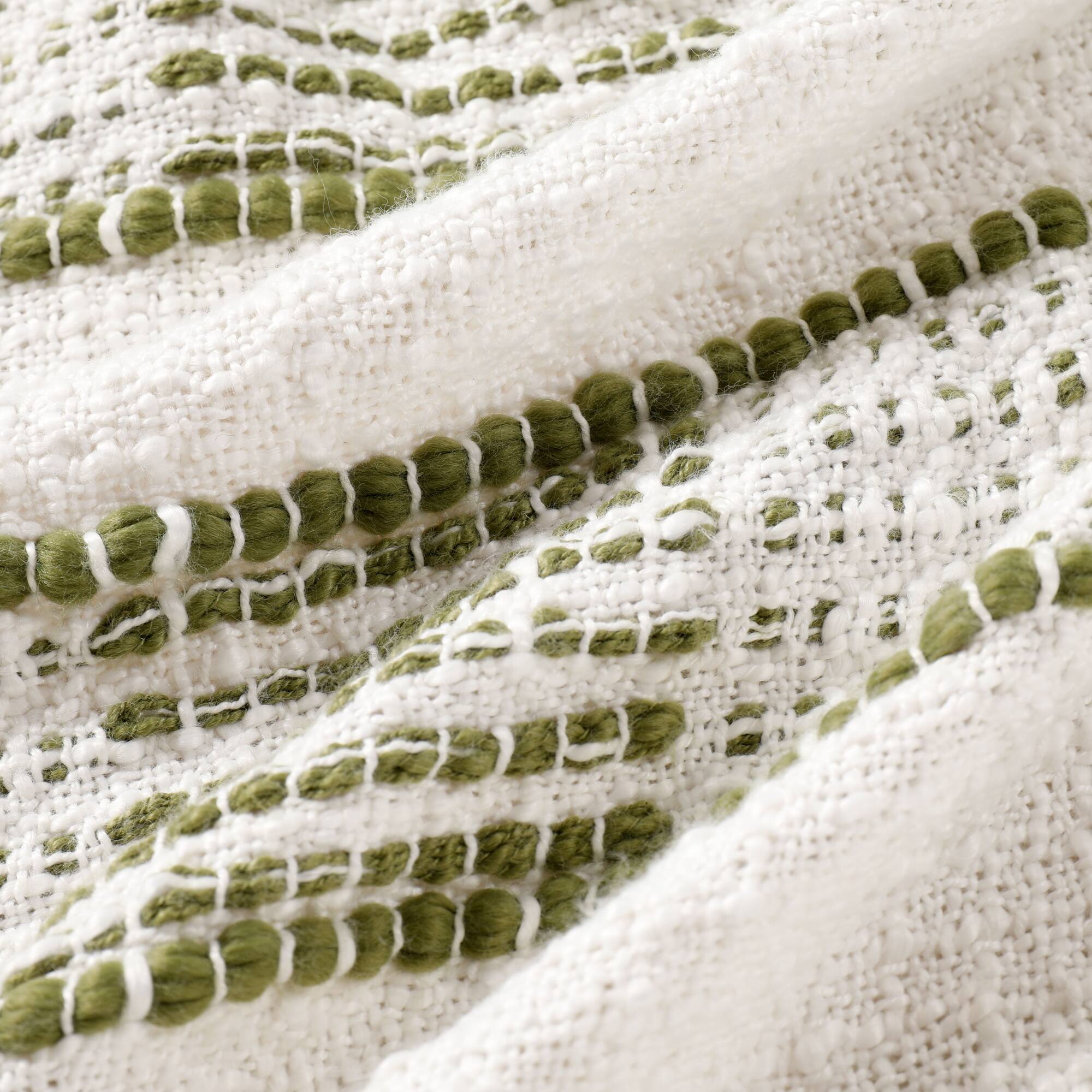 50" x 60" Green & White Throw Blanket by Ashland®